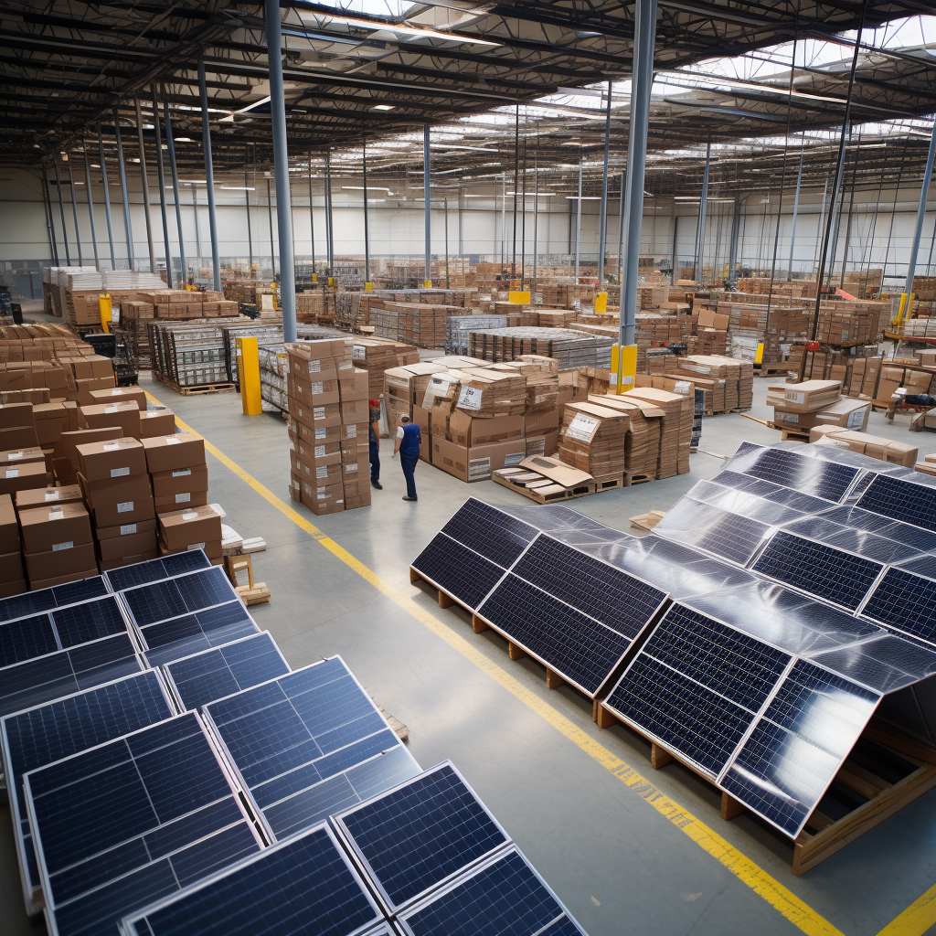 Solar Warehouse mit Photovoltaik-Modulen